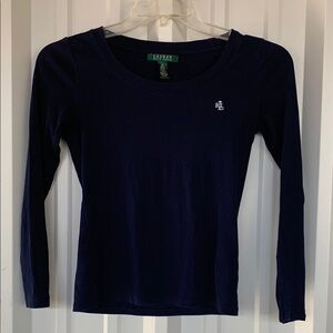 Lauren Ralph Lauren Dark Blue Long Sleeve Tee
